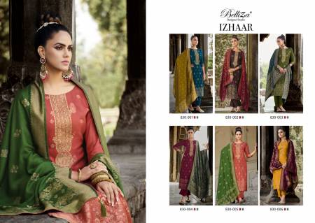 Izhaar By Belliza Printed Pashmina Dress Material